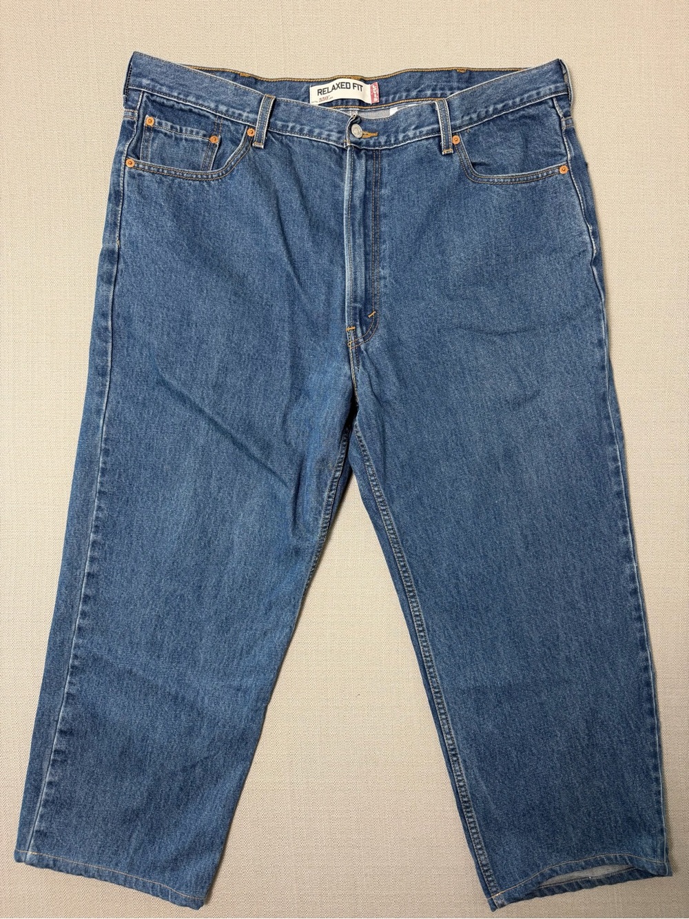 Levi's 550 Men's Jeans 42x25 (Hemmed: Tag 42x30) Relaxed Taper Blue